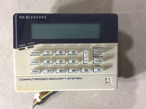 NAPCO GEMINI SECURITY ALARM SYSTEM ALPHA WALLMOUNT KEYPAD GEM-RP1CAE & WIRING - Picture 1 of 3