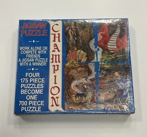 VTG 1990 Champion Puzzle Fantasy Dragon Battle Witch Craft Laura Urquhart NEW - Picture 1 of 5