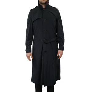 Trench uomo Burberry doppiopetto nero Made in Italy taglia EU50 UK/US40 - Foto 1 di 7