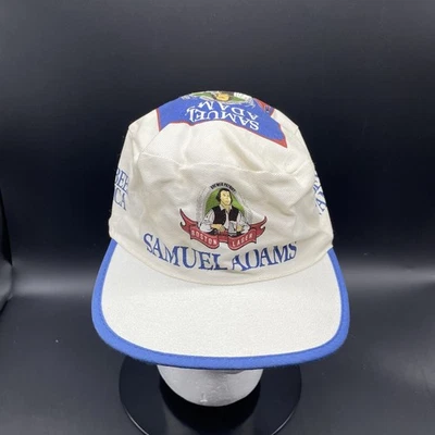 Gorra gorra vintage años 80 Samuel Adams pintores cerveza Boston Lager AOP blanco azul Foto 1 de 4