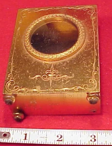 Antigua caja de reloj CARRUAJE CHAPADO EN ORO DESCONOCIDO SIN MOVIMIENTO ESTUCHE DE 2 3/4 x 3 1/2 pulgadas - Imagen 1 de 13