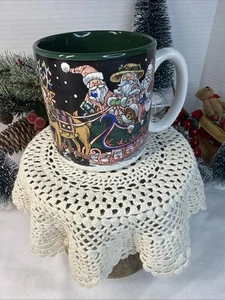 Potpourri Designs Santa Sleigh Ride Vintage 1994 Wim Schimmer Holiday Mug - Picture 1 of 11