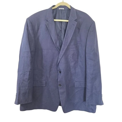 Ralph Lauren 100% Lino Azul Marino Traje Blazer Chaqueta Para Hombres 50L Clásico Preppy Foto 1 de 4