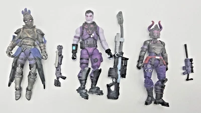 Lote de figuras Fortnite Jazwares 4" - Ravage, Dark Jonesy y Dark Red Knight + armas Foto 1 de 4