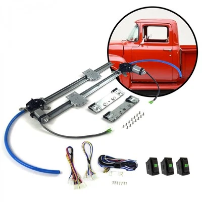 Ford Truck F100 (2nd Gen) 1953 - 1956  Power Window Regulator Kit w/ 3 Switches - Image 1 of 4