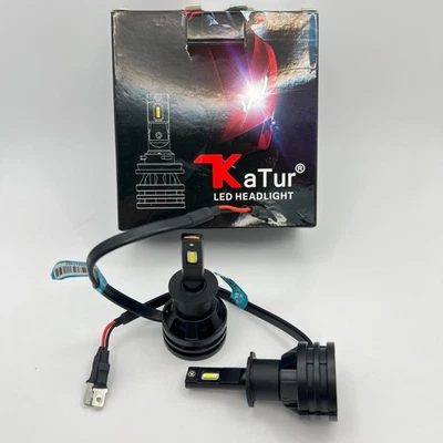 KaTur LED H3 Headlight 6500K IP65 Waterproof DC9-32V Xenon White High Beam - Image 1 of 3