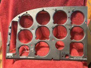 AIRCRAFT 13 INSTRUMENTS AVIONICS PANEL OVERLAY WITH 13 GLAR-BAN POST LAMPS - Picture 1 of 8