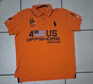 Polo Ralph Lauren RLX Offshore Racing Men’s Size XL Orange US Flag Short Sleeve - Picture 1 of 8