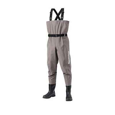 Shimano Hyper Wader [Chest High Cut Felt Sole] FF-052T Smoke Gray [M - XXL] - Image 1 of 3