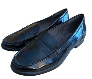 Mocasines de charol sintético negro liso A2 By Aerosoles 7M con plato lateral - Imagen 1 de 6