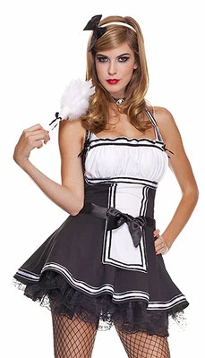 Halter Maid Costume, Music Legs 70511, Adult Women's 4 Piece, Size XS S/M M/L XL - Image 1 of 2