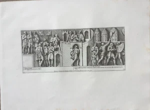 1704  Bartoli/ Bellori Engraving - Marcus Aurelius Column, Rome - German Tribes - Picture 1 of 5