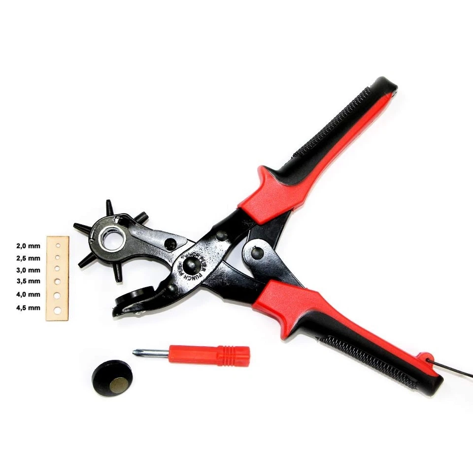 NAMENSBAENDER Pinza forata per pelle e tessuto (solo fori tondi)