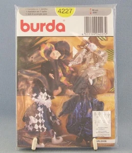 Burda Harlekin Doll Pattern 4 Designs 23.75" (60 cm) Tall #4227 New Sealed Pkg. - Picture 1 of 4