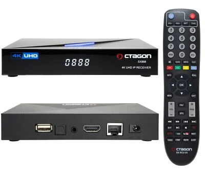 ►OCTAGON SX888 V2 4K UHD IP H.265 HEVC IPTV E2 Linux OS Smart TV IP 4K Receiver - Bild 1 von 4
