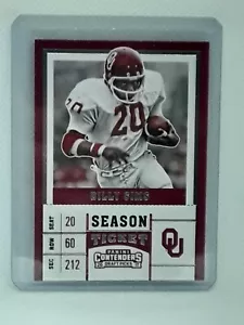 Billy Sims 2017 Contenders Draft Picks - #12 - Oklahoma Sooners - Picture 1 of 2