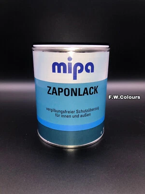 750 ml Mipa Zaponlack, farbloser Schutzlack Acryl Klarlack Metalle u. NE-Metalle - Bild 1 von 3