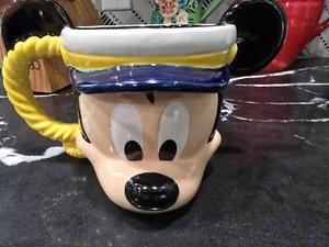 Disney Cruise Lines Captain Mickey Mouse Coffee Mug Cup Walt Parks Ship - Rare - Picture 1 of 8