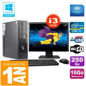 PC Fujitsu Esprimo E500 E85+ SFF I3-2100 RAM 16Go Scheibe 250Go Wifi W7 Sieb 19 - Bild 1 von 1