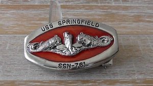 USN USS Springfield SSN 761 hebilla de cinturón #B321 - Imagen 1 de 10