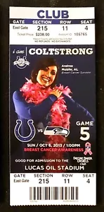 INDIANAPOLIS COLTS v SEATTLE SEAHAWKS 2013 BIGLIETTO STUB - COME NUOVO! - Foto 1 di 1