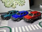 Matchbox 3 X VolksWagen Golf Country 4x4 1990 Car MB-1038 2016 (one Fuel Can)