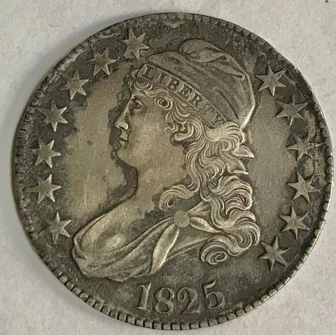 1825 Capped Bust Half Dollar AU Details Cover