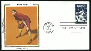 USA, SCOTT # 2046, COLORANO SILK DC COVER - BASEBALL LEGEND BABE RUTH, YEAR 1983 - Picture 1 of 1