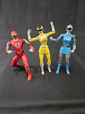 Bonecos Power Rangers Ninja Storm Legacy Collection Ranger azul vermelho 6" amarelos - Imagem 1 de 4