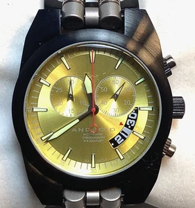 Android AD430 "Cutting Edge" Men's Watch Hydraumatic Chronograph Gold/Black - Picture 1 of 7