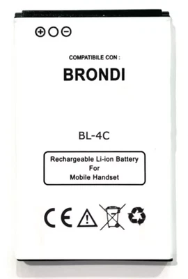 BATTERIA per BRONDI PRESIDENT BIGFP800AC BIGFP600AC BIGFP800AA BL-4C 850MaH BIAN - Imagen 1 de 3