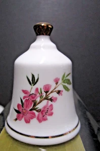 DELAWARE Official State Flowers Bell Danbury Mint Bone China Peach Blossom - Picture 1 of 4