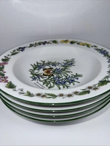 Royal Worcester Worcester Kräuter 4er Set Suppenschüsseln mit großem Rand 9 1/8 Zoll EUC - Bild 1 von 6