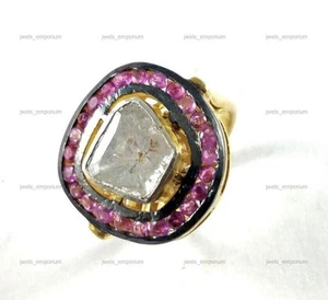 Natural Diamond 925 Sterling Silver Statement Engagement Ring For Wife - Picture 1 of 9