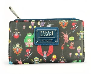 Loungefly Marvel Skottie Young Chibi Group Wallet Hulk Thanos Falcon Star-lord - Picture 1 of 8