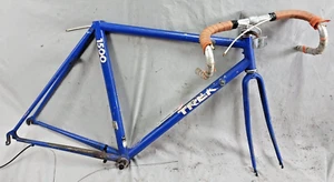1990 Trek 1500 Racing Road Bike Frame Set Small 52cm Blue Steel Fast USA Shipper - Picture 1 of 23