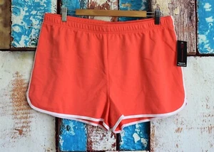 Women's No Boundaries Juniors French Terry Core Shorts XLARGE Coral Cluster NEW - Picture 1 of 11