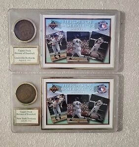 1993 Upper Deck Heroes Of Baseball Commemorative Card Lot W/ Bronze Coin /11.6k