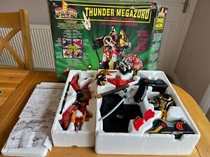 Power Rangers Mighty Morphin DX Thunder Megazord in Box all Zords+ extras V.VGC