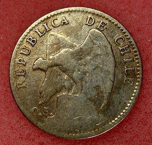 CHILE, 20 CENTAVOS 1907, KM# 151.3, NICE SILVER COIN, LOT 9 - Picture 1 of 4