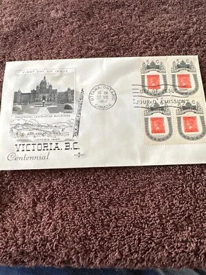 First Day Cover Provincial Legislative Buildings Victoria Bc Centenial 1962 - Image 1 of 3