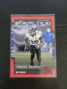 2017 Panini Donruss Press Proof Red Ed Reed #163 HOF - Bild 1 von 2
