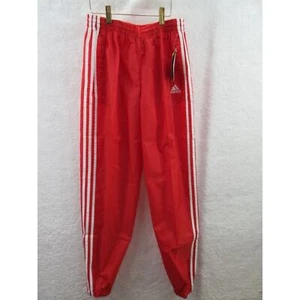 NWT Rare Adidas Vintage Nylon Red Track Pants Youth XL YXL - Picture 1 of 9