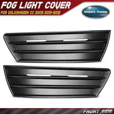 2Pcs Front Fog Light Cover Bumper Grille for Volkswagen CC 2009 2010 2011 2012 - Image 1 of 4