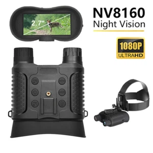 Night Vision Binoculars Telescope Head Mount Goggles Infrared Digital Camping - Picture 1 of 13