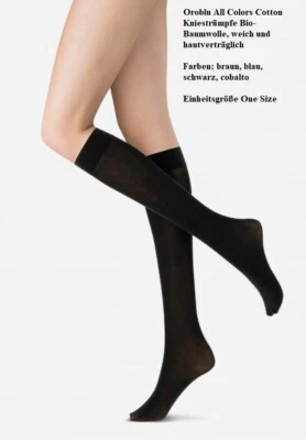5 Pack Oroblu All Colors Cotton Kniestrümpfe Bio-Baumwolle weich hautverträglich - Bild 1 von 4