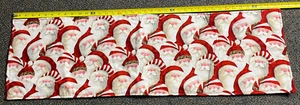 Santa Claus Table Runner Handmade Solid Red Bottom Christmas Mantel 40" x 12" - Picture 1 of 3
