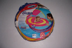 SWIMWAYS BABY SPRING FLOAT SUN CANOPY INFLATABLE SWIMMING POOL FLOAT RAFT TUBE - Picture 1 of 3