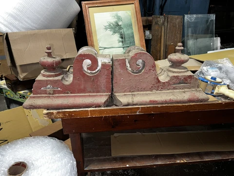 WOW pair of c1870 victorian corbel brackets w large finial OH farmhouse 16/9/8” Cover