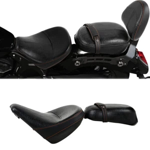 Black Driver Passenger Seat Fit For Indian Scout 2015-2024 Scout Sixty 2016-2024 - Picture 1 of 10
